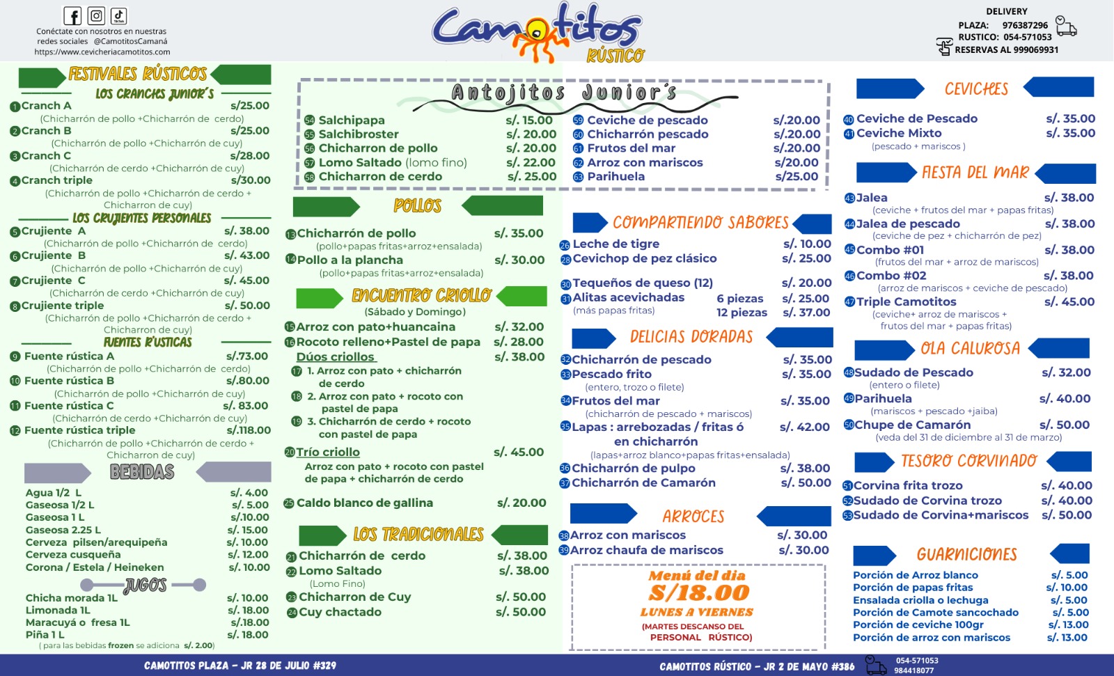 Carta camotitos Rústico
